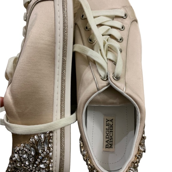 Badgley Mischka | Shirley Crystal Embellished Encrusted Sneaker Size 9 - Picture 5 of 9
